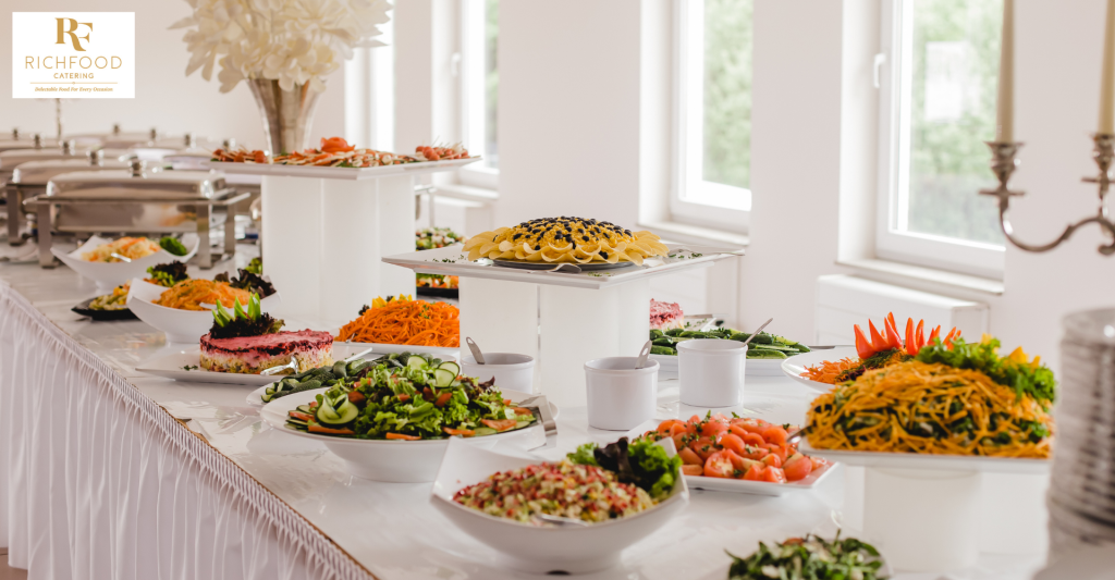 well-organised buffet catering meals